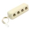 Davitu Electrical Equipments Supplies - IMC RJ11 6P4C to 6P4C 4 Way Telephone Line Modular Splitter Adapter White view 1