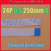 Davitu Electrical Equipments Supplies - 2-100PCS/LOT FFC FPC 24pin flat flexible cable 0.5mm pitch 24 pin forward Length 250mm Width 12.5mm Ribbon 24p Flex Cable - (Color: 50pcs) view 2