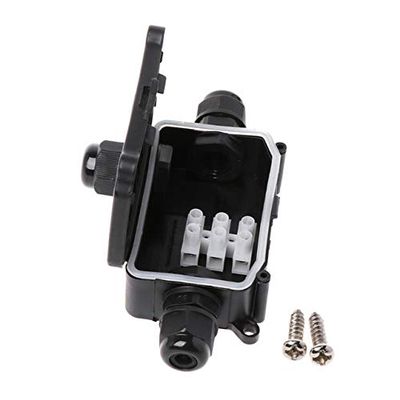Davitu Electrical Equipments Supplies - 1Pc Black 2/3Way IP66 Outdoor Waterproof Cable Connector Junction Box Safe With Terminal 450V For Underwater Lights -M35 - (Color: 2 Way)