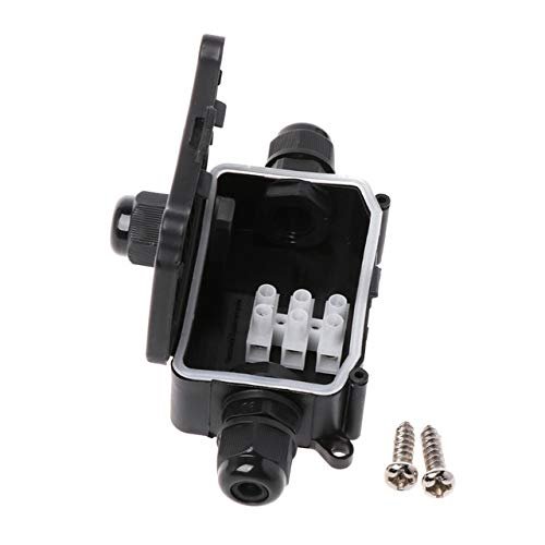 Davitu Electrical Equipments Supplies - 1Pc Black 2/3Way IP66 Outdoor Waterproof Cable Connector Junction Box Safe With Terminal 450V For Underwater Lights -M35 - (Color: 2 Way)