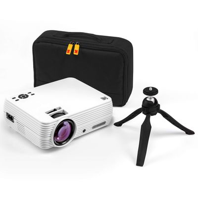 KODAK FLIK X7 Home Projector (Max 1080p HD) with Tripod, & Case Included | Compact, Projects Up to 150 with 720p Native Resolution & 30,000 Hour, Lumen LED Lamp| AV, VGA, HDMI & USB Compatible