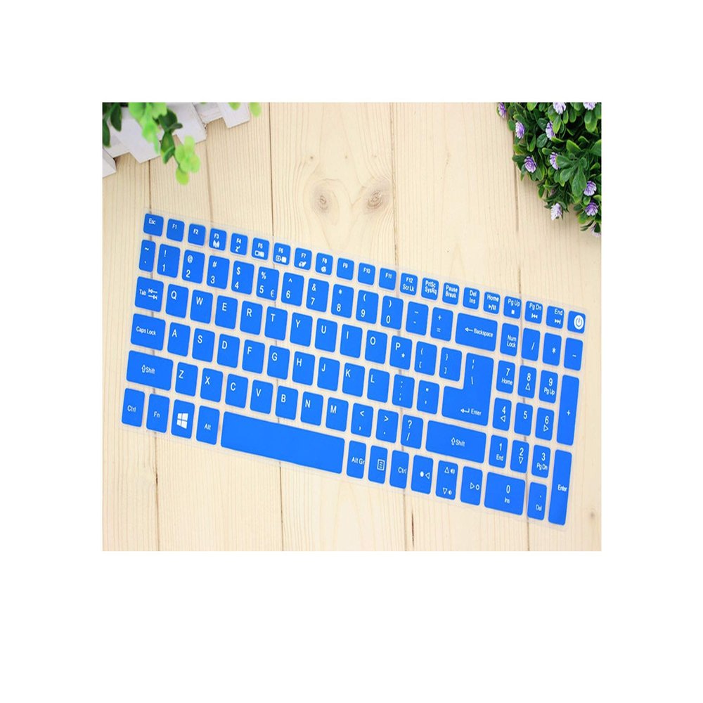 15.6 Inch Silicone Keyboard Cover Protector for Acer Aspire E15 V3/E5-553G/575G F5-572G/573G T5000 V5-591G V5-T5000-blue-