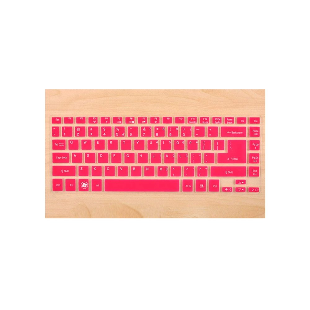 14 Inch Keyboard Skin Cover Protector for Acer Timeline Aspire 3830 3830T 3830G 3830TG 4830 4830T 4830G 4830TG 4755 4755G-Rose-