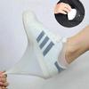 N A Boots Waterproof Shoe Cover Silicone Material Unisex Overshoes Reusable Protectors Rain Boots Non-Slip Washable Material Unisex (Blank, Small) view 4