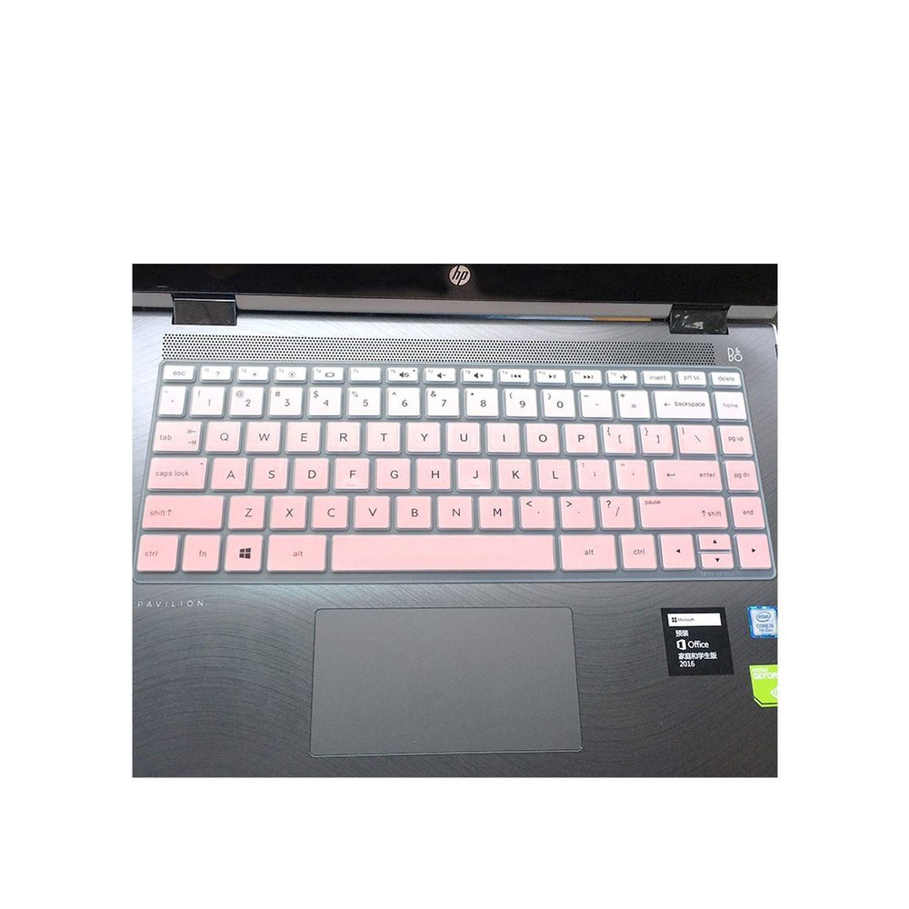 14 Inch Laptop Keyboard Cover Protector for HP Pavilion X360 14-BAxxxx / X360 14-BFxxxx Series Notebook Skin-fadepink-