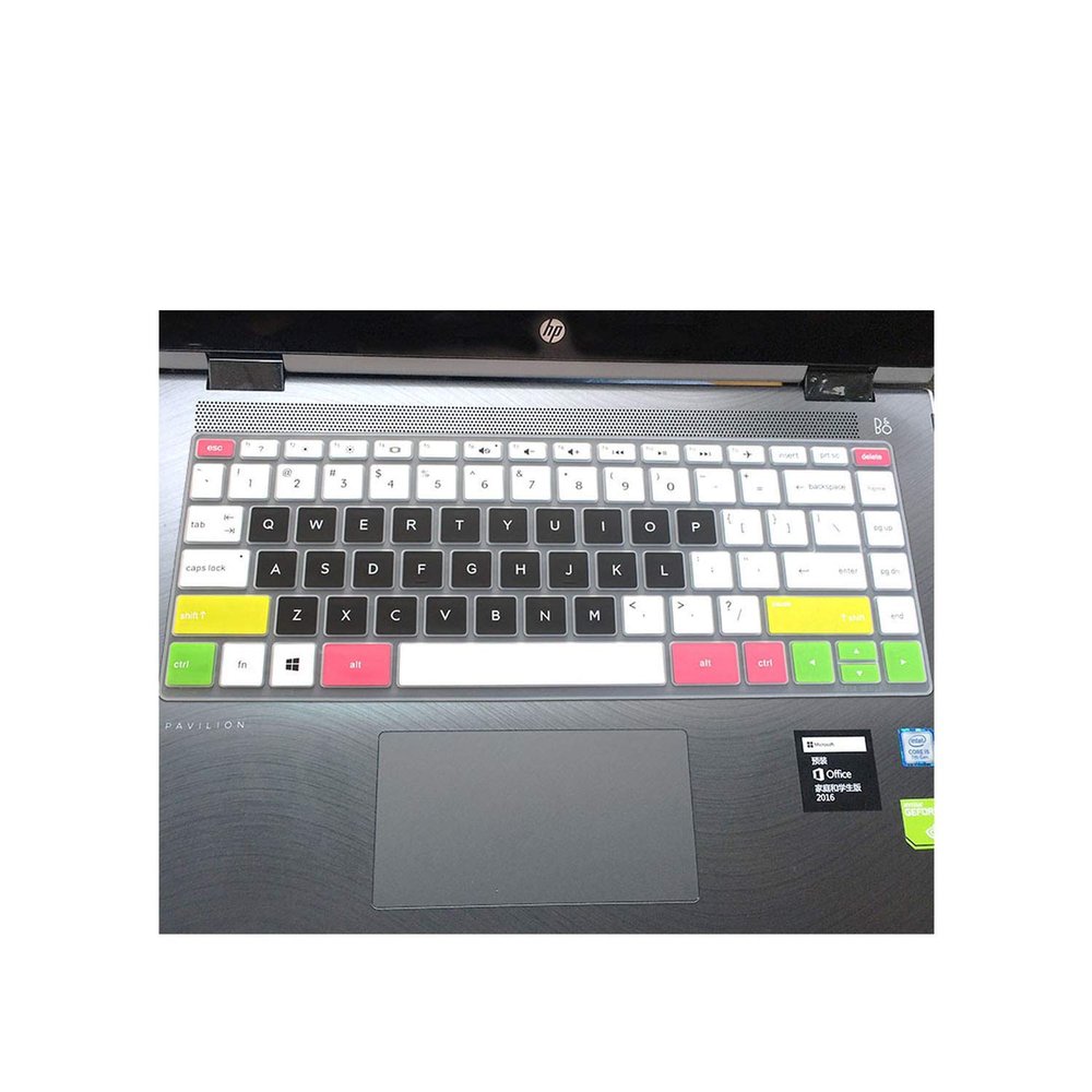 14 Inch Laptop Keyboard Cover Protector for HP Pavilion X360 14-BAxxxx / X360 14-BFxxxx Series Notebook Skin-candyblack-