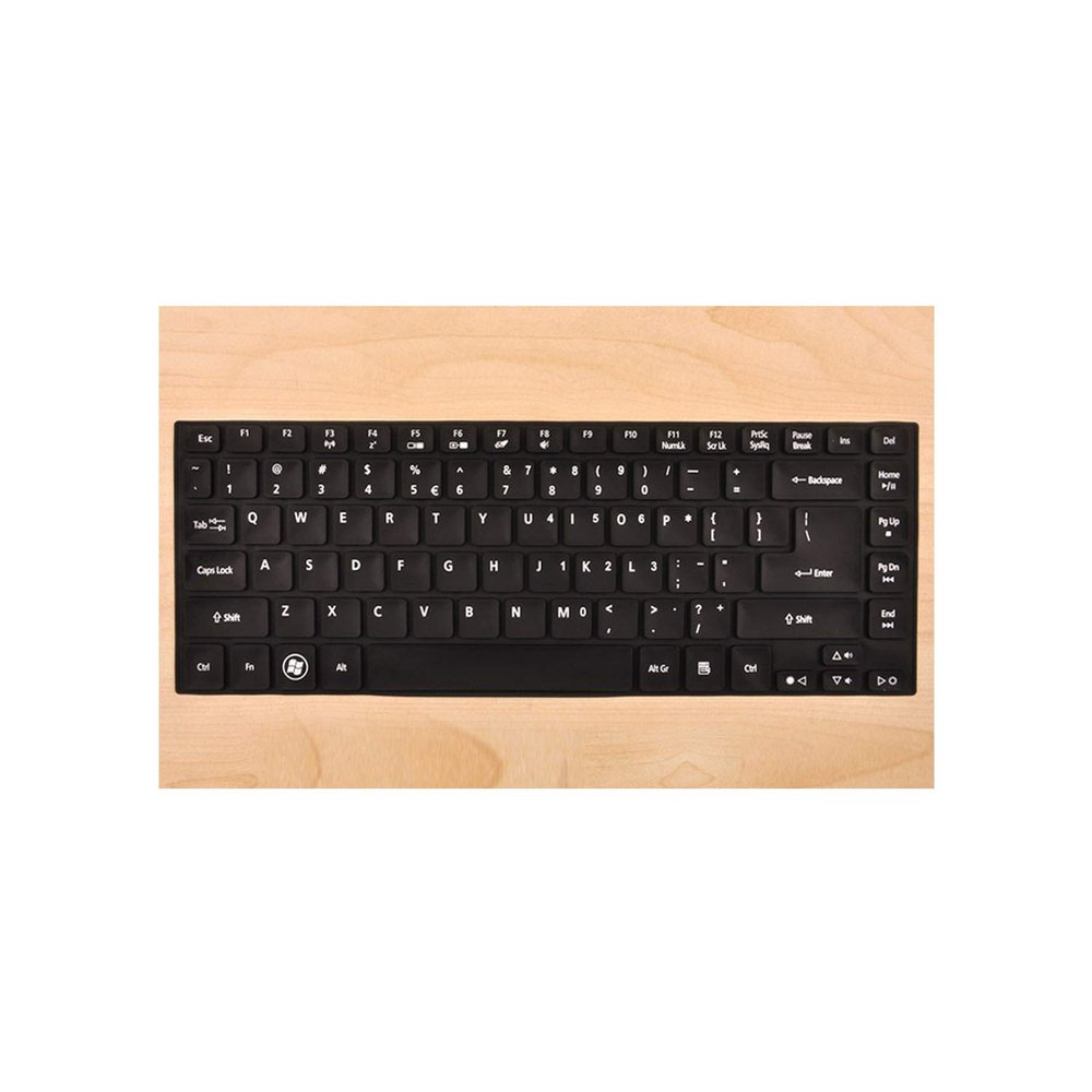14 Inch Keyboard Skin Cover Protector for Acer Timeline Aspire 3830 3830T 3830G 3830TG 4830 4830T 4830G 4830TG 4755 4755G-allBlack-