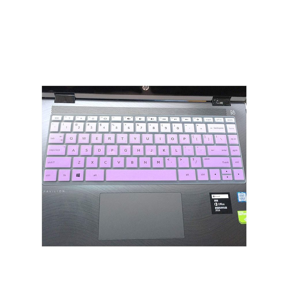 14 Inch Laptop Keyboard Cover Protector for HP Pavilion X360 14-BAxxxx / X360 14-BFxxxx Series Notebook Skin-fadepurple-