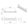 Stand Up Desk Store Under Desk Cable Management Tray Horizontal Computer Cord Raceway and Modesty Panel (White, 39") view 4