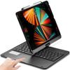 360 Rotatable Keyboard Case for iPad Air 13-inch (M4/M3/M2, 2026/2025/2024)/Pro 12.9 (6th/5th/4th/3rd Gen) with TouchPad, Flip Smart Case with Backlits Trackpad Keyboard, Black view 1