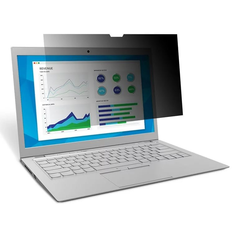 3M Frameless Blackout Privacy Filter for 14" Widescreen Laptop, 16:9 Aspect Ratio