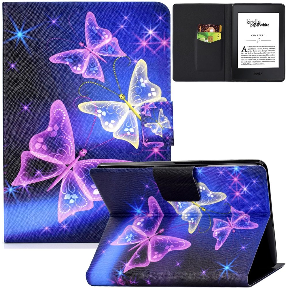 Artyond Case for Kindle Paperwhite, PU Leather Folio Card Slots Case with Auto Sleep/Wake Cover for Amazon Kindle Paperwhite 123 (Fits All 2012, 2013, 2015 and 2016 Versions), Dream Butterfly