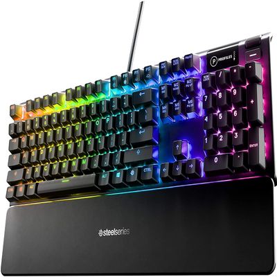 SteelSeries Apex 5 Hybrid mechanical Keyboard OLED Smart Display (Renewed)
