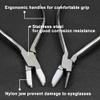 SPEEDWOX Eyeglasses Frame Pliers 6 Inches Round Nose Nylon Jaw and Flat Nose Adjusting Eyeglass Arms Frame Plier 2 Pieces Set Glasses Repair Assembling Tools Glasses Nose Pads Arm Pliers view 2