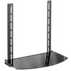 VIVO Under Above VESA Back of TV Wall Mount Shelving Bracket with Tilt, DVD Player, Cable Box, Stereo, and AV Component Glass Storage Shelf, Black, MOUNT-SF04R view 1