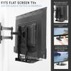 VIVO Under Above VESA Back of TV Wall Mount Shelving Bracket with Tilt, DVD Player, Cable Box, Stereo, and AV Component Glass Storage Shelf, Black, MOUNT-SF04R view 3