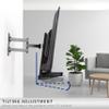VIVO Under Above VESA Back of TV Wall Mount Shelving Bracket with Tilt, DVD Player, Cable Box, Stereo, and AV Component Glass Storage Shelf, Black, MOUNT-SF04R view 4