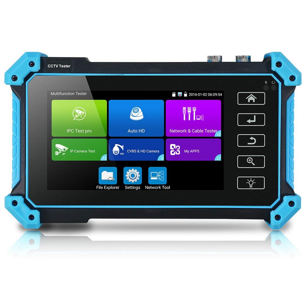 woshida 5 in 1 CCTV Camera Tester Multifunctional Monitoring Tester IP+ coaxial high-Definition (TVI/CVI/AHD/SDI) Camera Detection POE/HDMI Input 5200PLUS