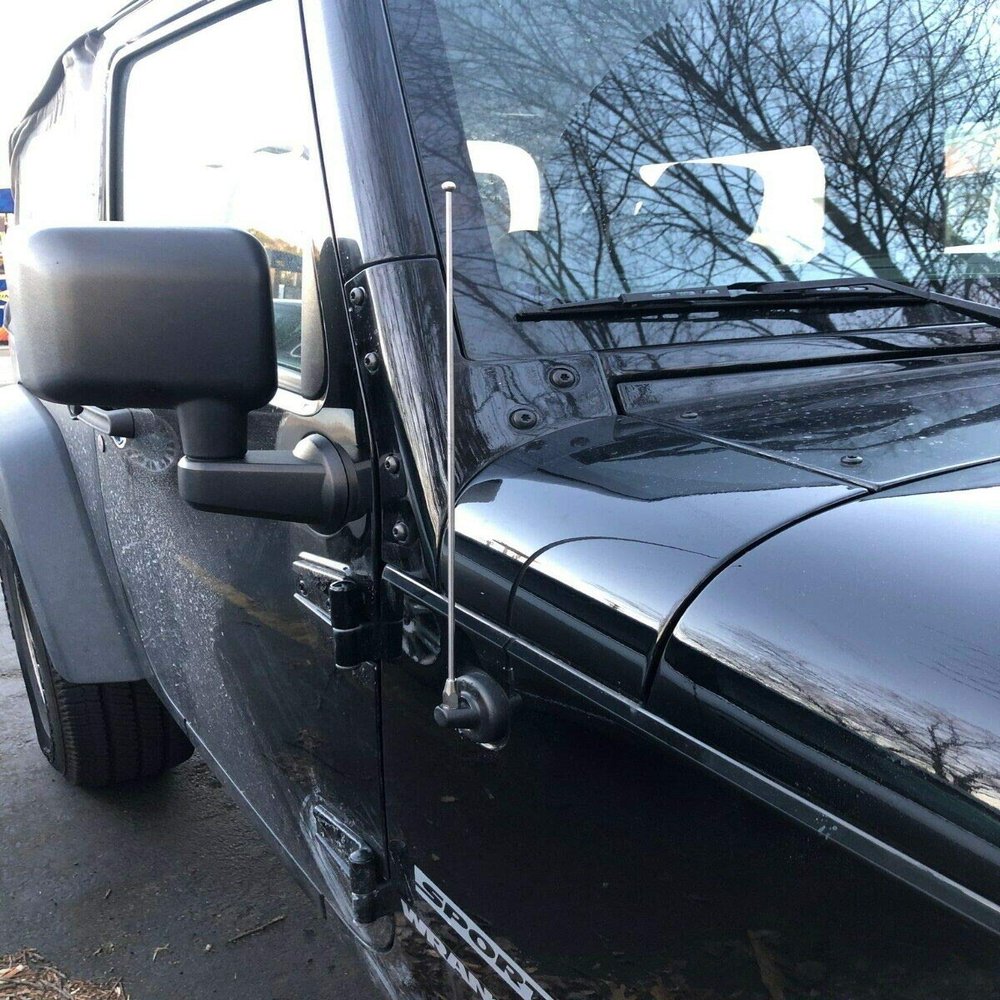 15" Stainless Chrome Antenna MAST Compatible for Jeep Wrangler 1987-2006