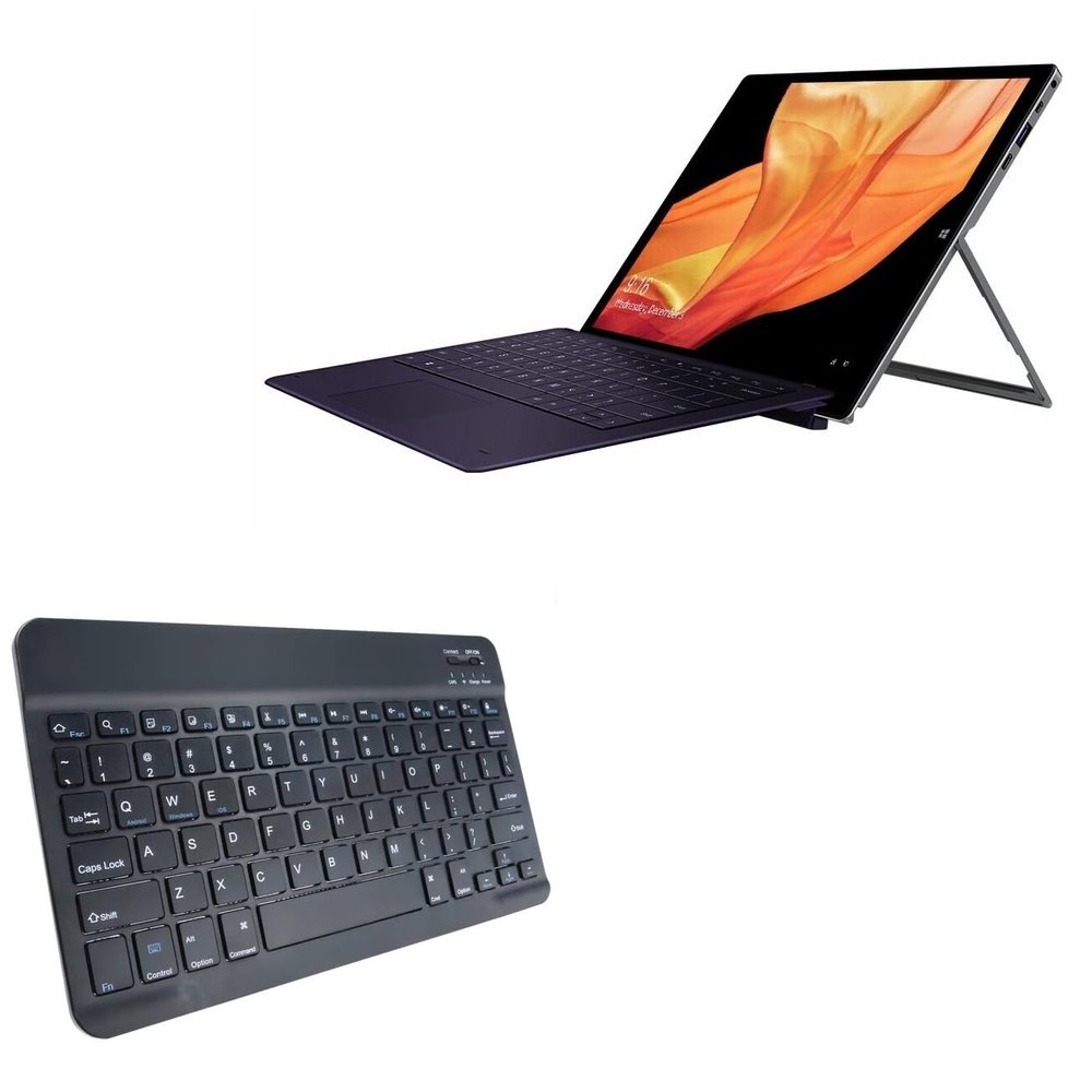 BoxWave Keyboard Compatible with Chuwi UBook Pro N4100 - SlimKeys Bluetooth Keyboard, Portable Thin with Chiclet-Style Keys - Jet Black