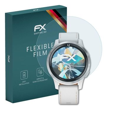 atFoliX Screen Protector compatible with Garmin Legacy Saga 40mm Protector Film, ultra clear and flexible FX Screen Protection Film (3X)