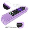 CaseBot Case for Roku Voice Remote RCA1R/RCAL7R, Express HD/4K+, Ultra LT Enhanced Voice, Express 3930, Premiere+ 3921, Streaming Stick+ Remote, Anti Slip Shockproof Silicone Cover, Purple Glow view 3