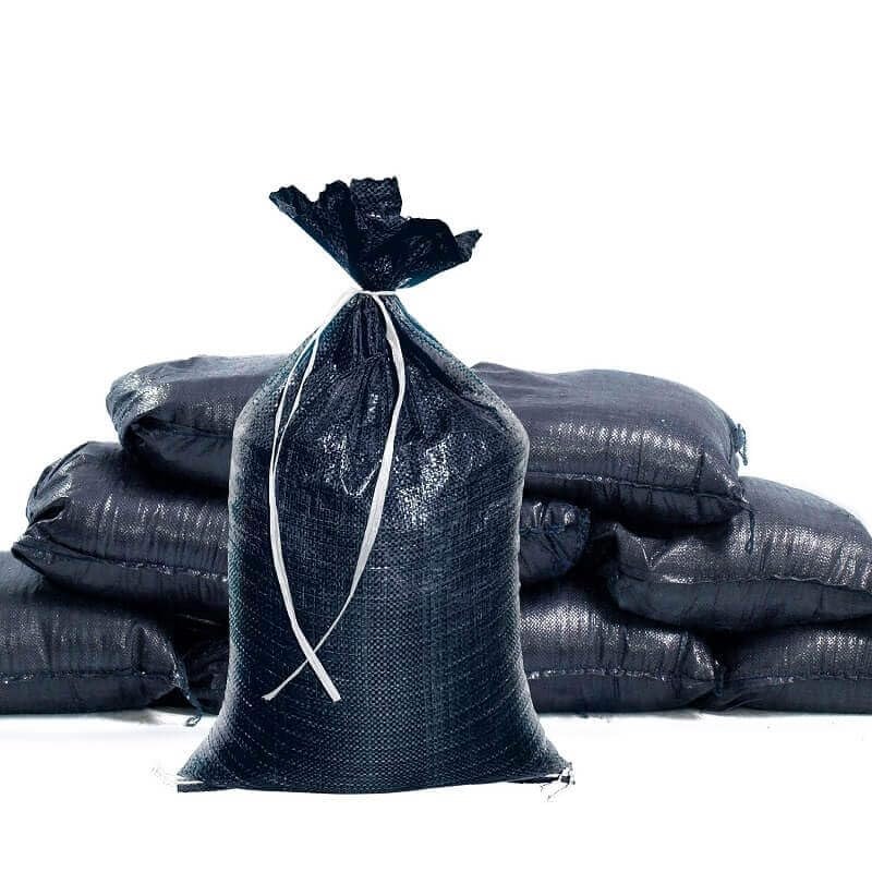Sandbaggy Black Color Sandbags - Empty Poly Bags W/ 4000 HR UV Protection - Size: 14" x 26" - Flooding - Sand Bag (1000)