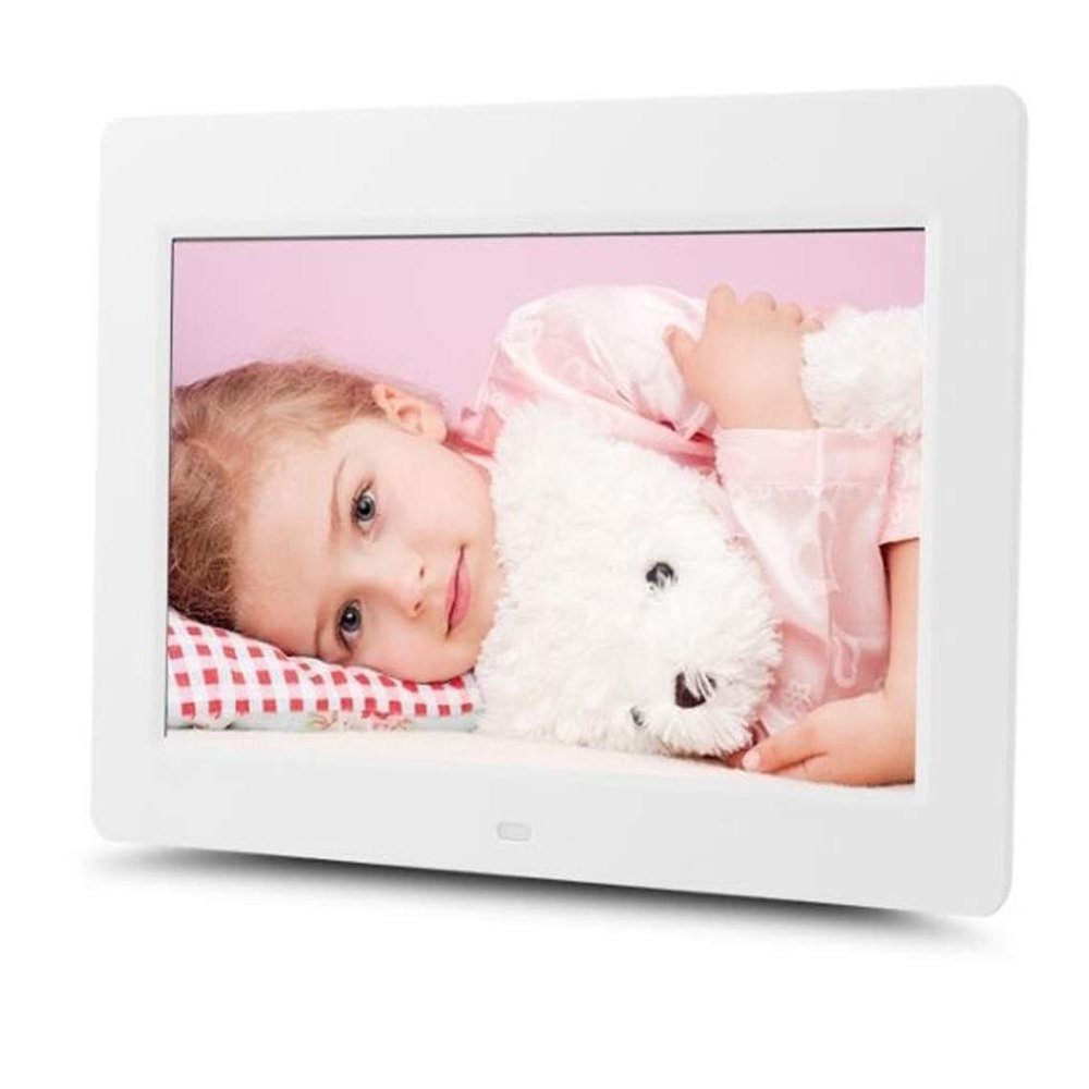 TMP1105 Photo Frame 10.2 Inches Widescreen Digital Photo Frame 1024x600 HD Ultra-Thin LED Electronic Photo Album LCD Photo Frame (Color : White 1)