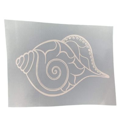 Seashell White Vinyl Car Window Laptop Decal New Gift Bumper Sticker