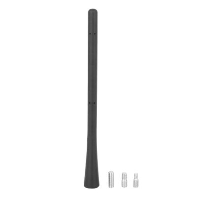 X AUTOHAUX 7 Inch Automotive Short Roof Rod Antenna with M6 Screws Rubber Black