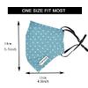 3-Layer Reusable Premium Quality Cotton Fabric Protective Covers (Blue-5Pack) view 3