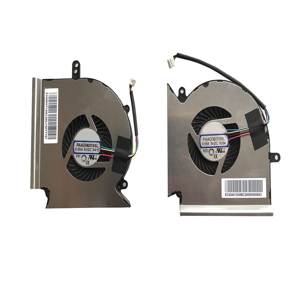 Laptop CPU GPU Fan for MSI GE75 MS-17E1 MS-17E2 GE75 GP75 GE63 GP63 GV63 GE73 GL73 PAAD06015SL N414 N417 0.55A 5VDC New