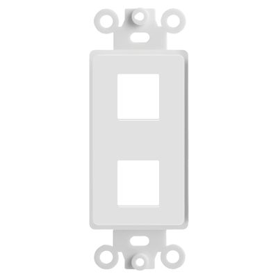 Big-A - 2 Port Decorator Wall Plate 1-Gang Keystone Decorative Insert, Keystone Jack Single Gang Wall Plate - White