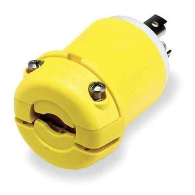 30A Marine Twist-Lock Plug 2P 3W 125VAC L5-30P YL