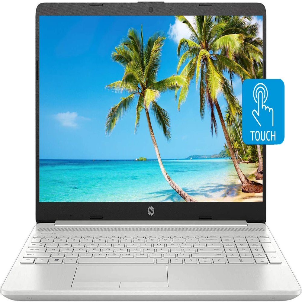 HP 15 Laptop, 15.6" HD Touchscreen, Intel Core i5-1135G7 Processor 2.4GHz to 4.2GHz, 16GB DDR4 RAM, 512GB PCIe SSD+1TB HDD, Webcam, Backlit Keyboard, HDMI, RJ-45, Windows 10 Home, Silver, KKE Mousepad