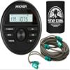 KICKER Receiver and Speakers Package of 2 Items - in-Dash KM Series Gauge-Style Digital Media Marine Receiver with RCA Audio Cable - Stereo Kit - 46KMC2 Receiver & 47KMI10 Cable view 1