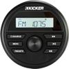 KICKER Receiver and Speakers Package of 2 Items - in-Dash KM Series Gauge-Style Digital Media Marine Receiver with RCA Audio Cable - Stereo Kit - 46KMC2 Receiver & 47KMI10 Cable view 2