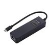 Kglsfjop USB-C/Type-C to 3 USB 3.0 Ports HUB + RJ45 High Speed Gigabit Ethernet Adapter Multi-Function LAN Adapter view 2