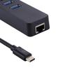 Kglsfjop USB-C/Type-C to 3 USB 3.0 Ports HUB + RJ45 High Speed Gigabit Ethernet Adapter Multi-Function LAN Adapter view 4