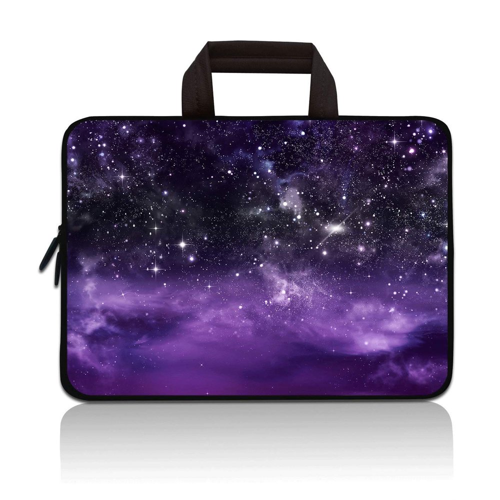 11" 11.6" 12" 12.1" 12.5 Inch Laptop Carrying Bag Case Notebook Ultrabook Bag Tablet Cover Neoprene Sleeve Briefcase Bag Compatible with Samsung Google Acer HP DELL Asus(Purple Galaxy)