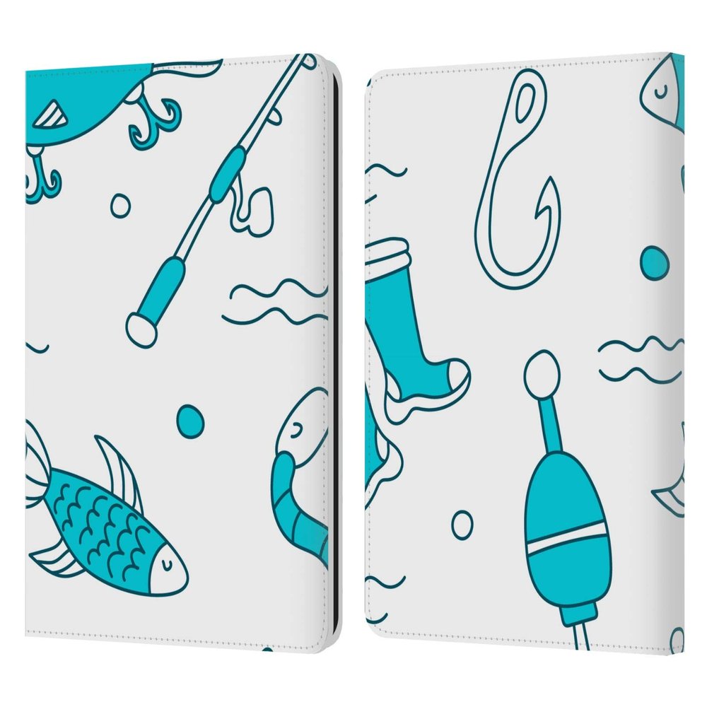 Head Case Designs Officially Licensed Haroulita Sea Life Playful Graphics Leather Wallet Case Compatible with Kindle Paperwhite 1/2 / 3