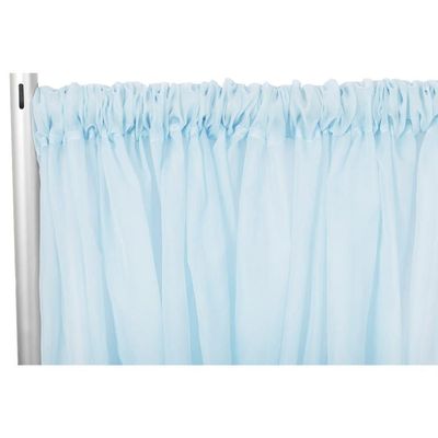 1 Pc, Sheer Voile Flame Retardant (Fr) 14Ft H X 118" W Drape/Backdrop Curtain Panel - Baby Blue(Machine Washable Cold & Low Heat) for Upcoming Wedding, Birthday, Shower, Tradeshow