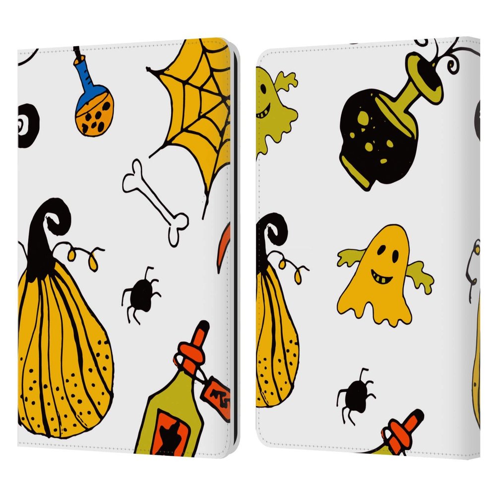 Head Case Designs Officially Licensed Haroulita Halloween Galore Playful Graphics Leather Wallet Case Compatible with Kindle Paperwhite 1/2 / 3