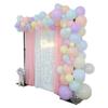 1 Pc, Sheer Voile Flame Retardant (Fr) 10Ft H X 118" W Drape/Backdrop Curtain Panel - Pink(Machine Washable Cold & Low Heat) for Upcoming Wedding, Birthday, Shower, Tradeshow view 2