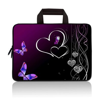 11" 11.6" 12" 12.1" 12.5 Inch Laptop Carrying Bag Case Notebook Ultrabook Bag Tablet Cover Neoprene Sleeve Briefcase Bag Compatible with Samsung Google Acer HP DELL Asus(Butterfly & Heart)