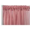 1 Pc, Sheer Voile Flame Retardant (Fr) 14Ft H X 118" W Drape/Backdrop Curtain Panel - Dusty Rose/Mauve(Machine Washable Cold & Low Heat) for Upcoming Wedding, Birthday, Shower, Tradeshow view 1