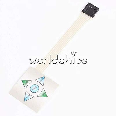 Electronic Components Matrix Array12/13/15 Keys Membrane Switch Keypad Keyboard 3655/2040/4040mm - (Model:5Key)