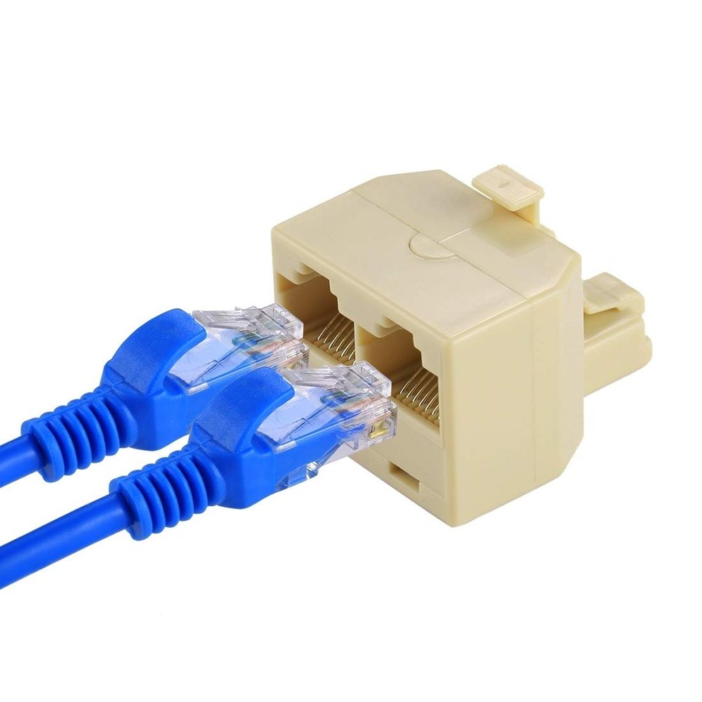 Kglsfjop RJ45 Dual Ports LAN Ethernet Connector Network Adapter