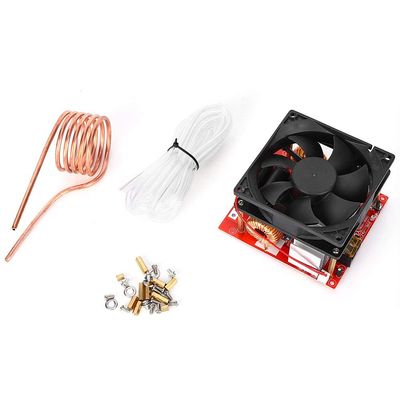 Induction Heating Module, 24V 36V 500W ZVS Low Voltage Metal Heater Board with Fan Coil and Hose for DIY Workshop Small Furnace Steel Hardening Annealing 100 x 100 x 81mm
