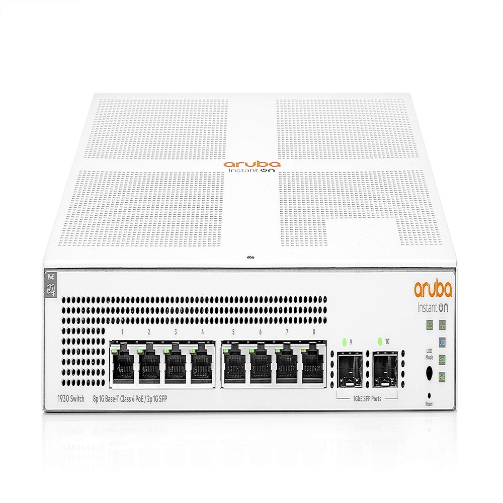 [H] [BCM] Hewlett Packard Enterprise HPE Aruba Instant on 1930 8G Class4 PoE 2SFP 124W Switch - L2+ - Managed - 8 x 10/100/1000 (PoE+) + 2 x Gigabit SFP - Rack Mount - PoE+ (124W)